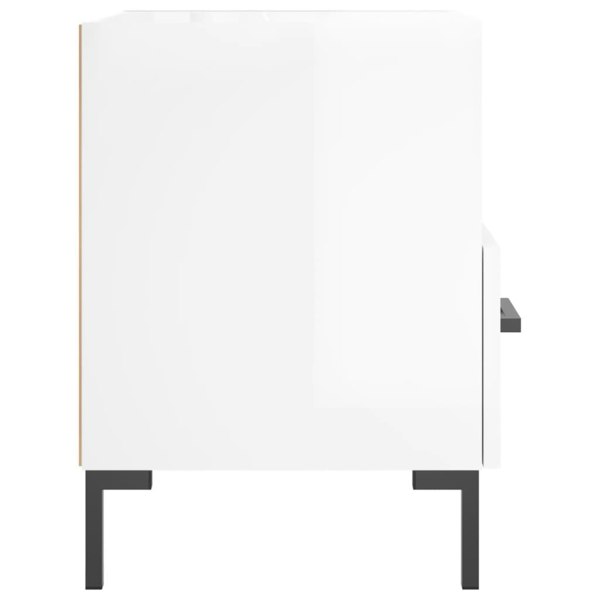 Berkfield Bedside Cabinets 2 pcs High Gloss White 40x35x47.5 cm Engineered Wood