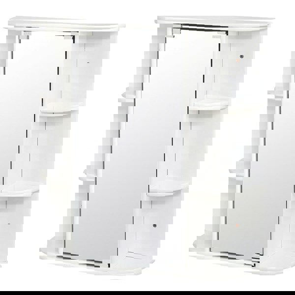 Bathroom Mirror Cabinets Wall Mounted One Door Storage Shelves Furniture White Bathroom Mirrors Living and Home