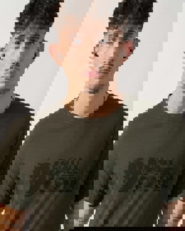 Fjallraven Logo Mens T-Shirt - Dark Olive 633