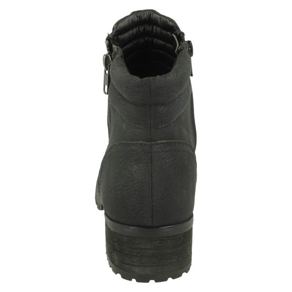 Spot On Ladies Spot On Chunky Ankle Boots