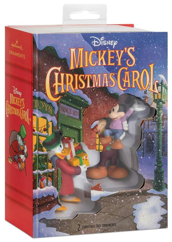 Disney Mickey's Christmas Carol Storied Moments  - Set of 2 Christmas Tree Ornaments