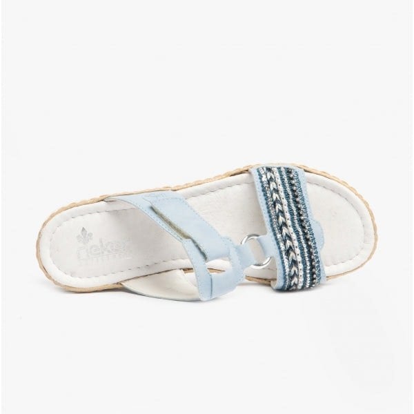 Rieker V02M6-10 Womens Sandals - Blue