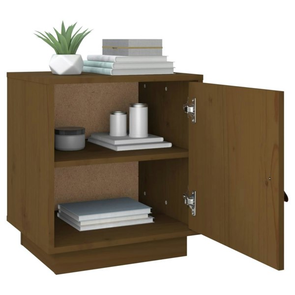 Berkfield Bedside Cabinet Honey Brown 40x34x45 cm Solid Wood Pine