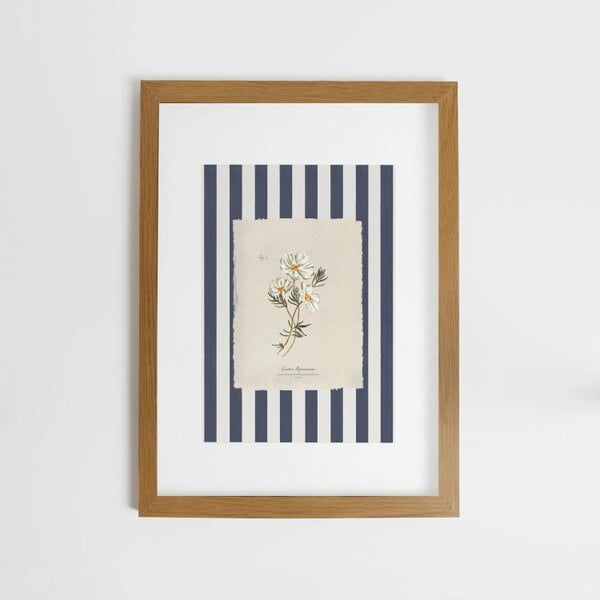 Joules Dancing Cosmos A1 Wood Frame | Blue