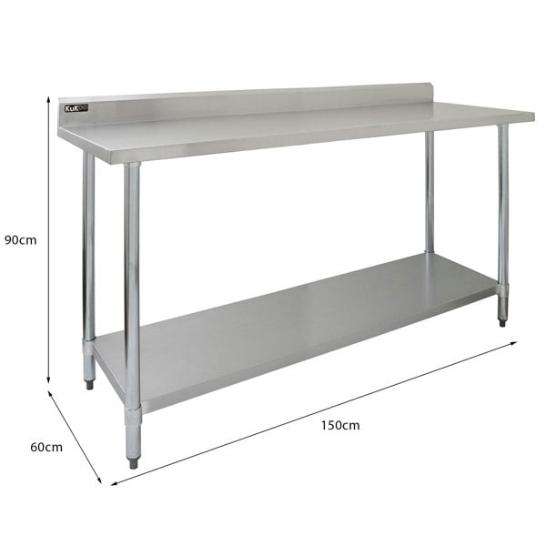 Kukoo 5ft Catering Bench With Double Over-Shelf