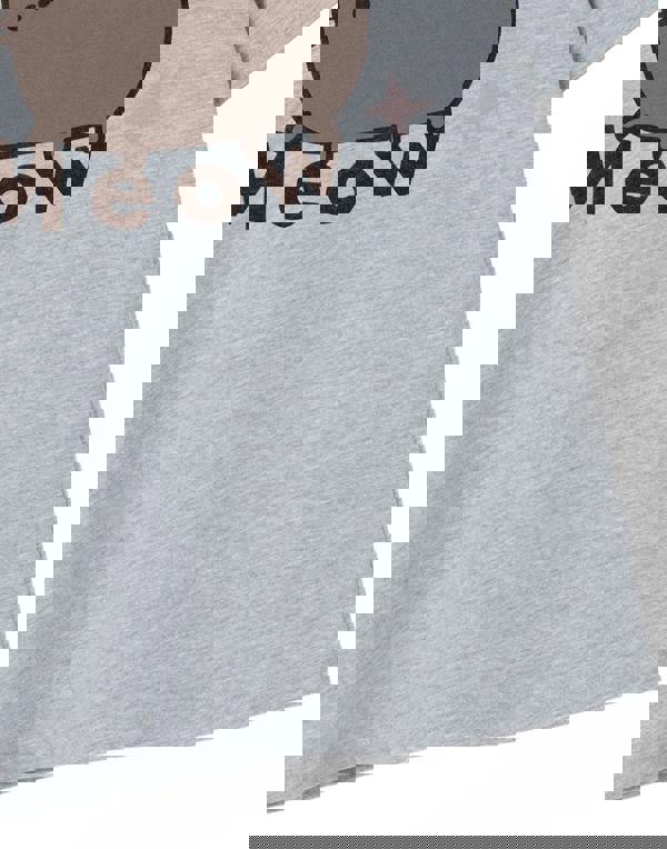 Pusheen Girls Grey Meow Short Sleeved T-Shirt