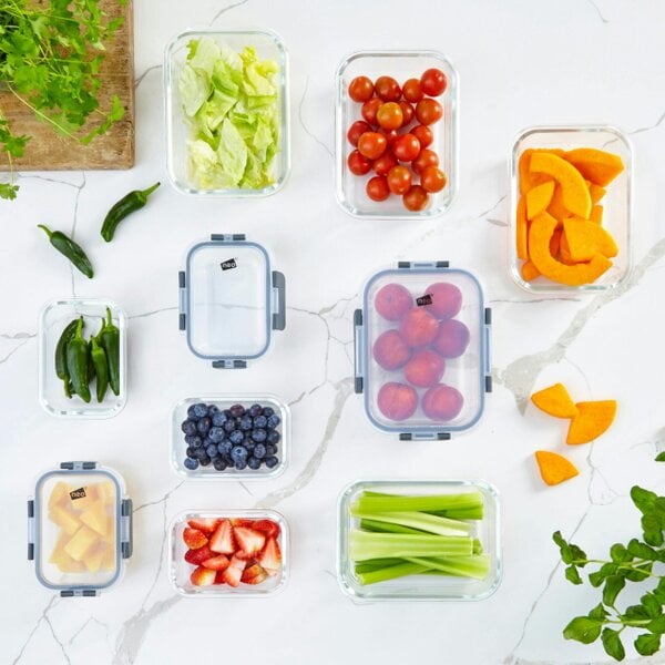 Neo 10 Glass Containers & 10 Lids Food Storage Set - 10 Piece