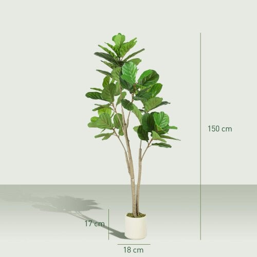 Wyld Haus Laha Artificial Ficus Style Indoor Tree In Green 150cm