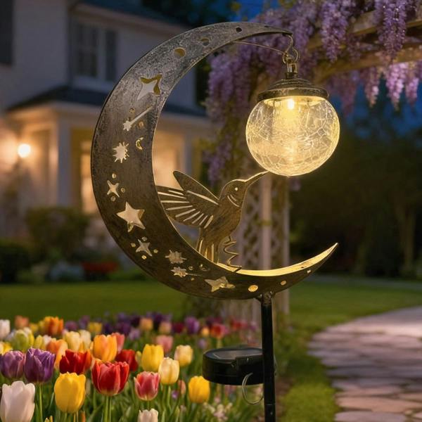 Leaper Solar-powered Hummingbird Ground Spike Light