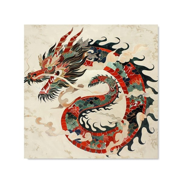 Warren Reed - Designer Majestic Chinese Dragon Swirl Kitchen Splashback