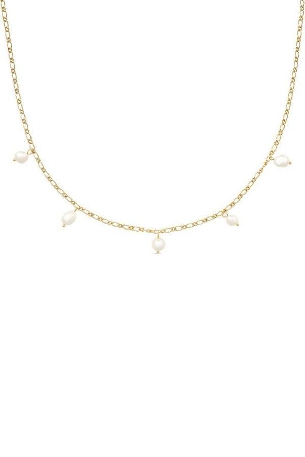 Dainty Gold 18K Pearl Choker Necklace - Necklaces - Elk & Bloom