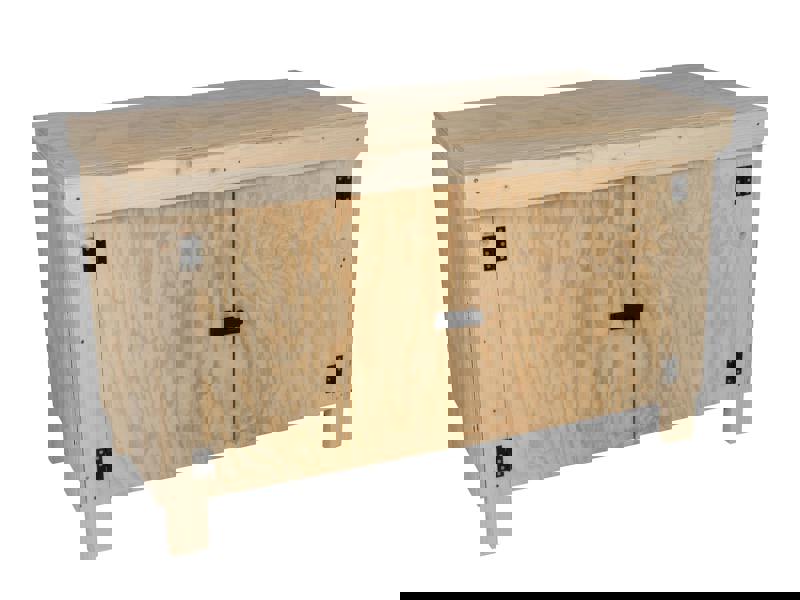 Arbor Garden Solutions Wooden Plywood Top Workbench With Lockable Cupboard (V.9)