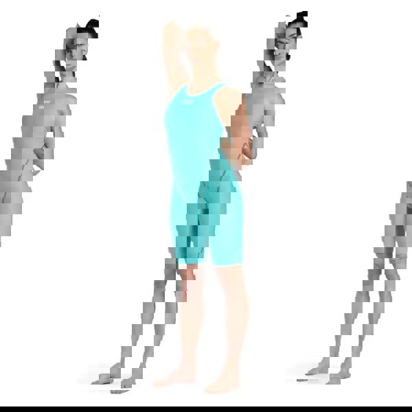 Arena Powerskin ST NEXT teal one-piece wet swimsuit with black accents