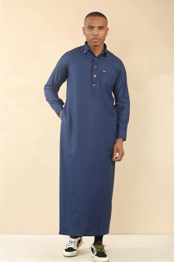 Infinity Leather Men's Thobe Arab Saudi Emirati Islamic Clothing Jubba Robe