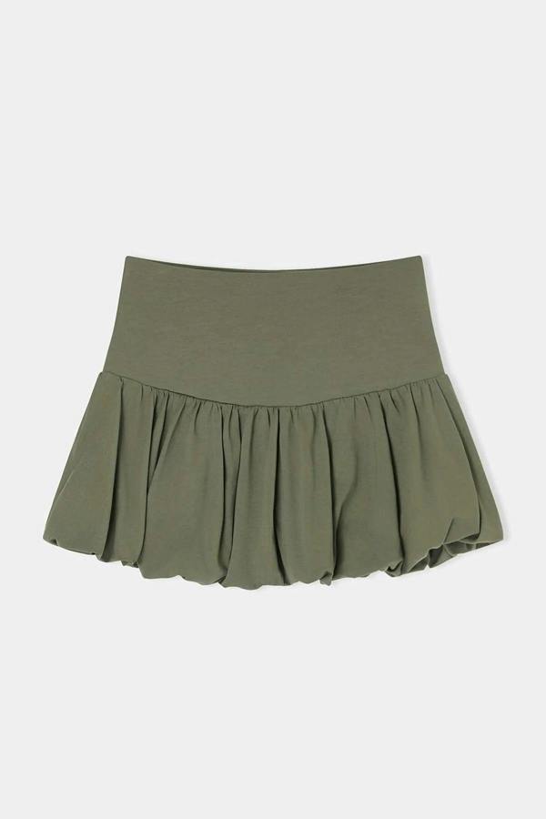 WOVCOR Mini Cotton Stretch Knit Skirt