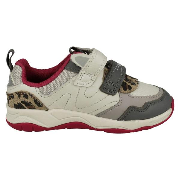 Clarks Childrens PLAYPRINTS Collection By Clarks Big Cat Print Detailed Trainers Clowder Run T