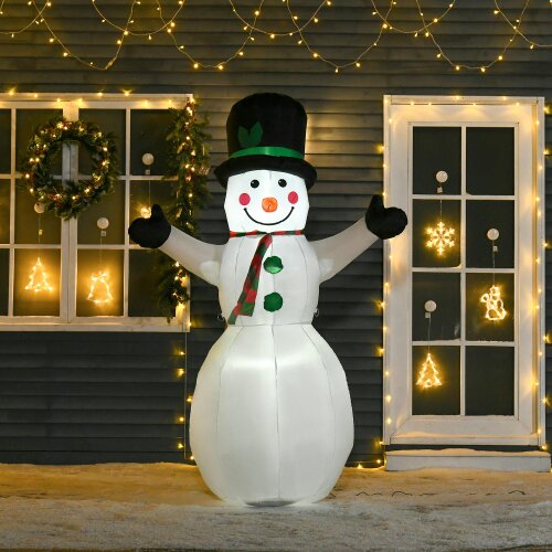 HOMCOM 6.5ft Inflatable Snowman Xmas Airblown Holiday Decoration Outdoor