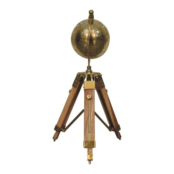 Artisan Furniture Brass Antique Tripod Globe