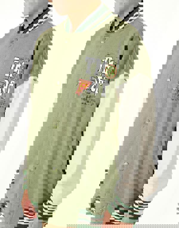 Teenage Mutant Ninja Turtles Boys Green Cowabunga Varsity Jacket