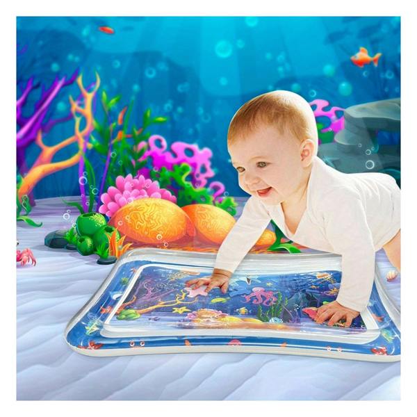 Dragodirect Inflatable Blue Dolphin Sensory Play Mat PVC Activity Gym