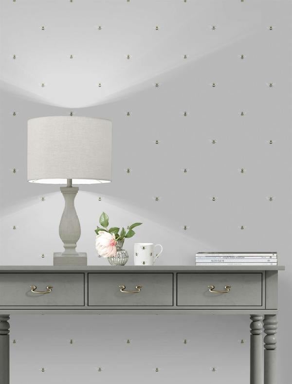 Sophie Allport Bees Grey Wallpaper