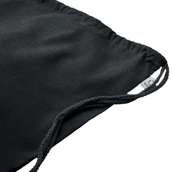 MidOcean Cabetri Colour Recycled Cotton Drawstring Bag - Black - 