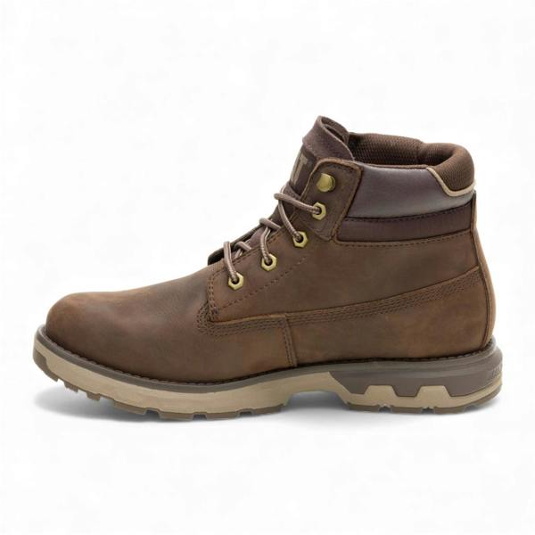 Caterpillar (CAT) Men's Pursue Dark Brown Leather Everyday Work Hiking Ankle Boots