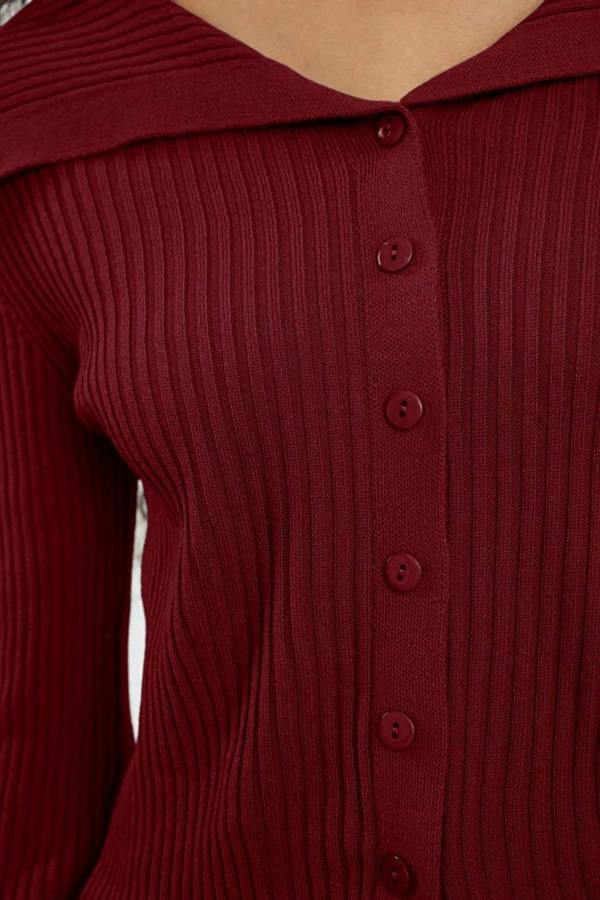 Hoxton Gal Draped Collar Knit Cardigan