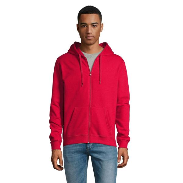 SOLS Mens Stone Zip Up Plain Hoodie - Red