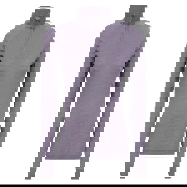 Mountain Warehouse Womens/Ladies Merino Wool Zip Neck Thermal Top - Dusky Purple - 