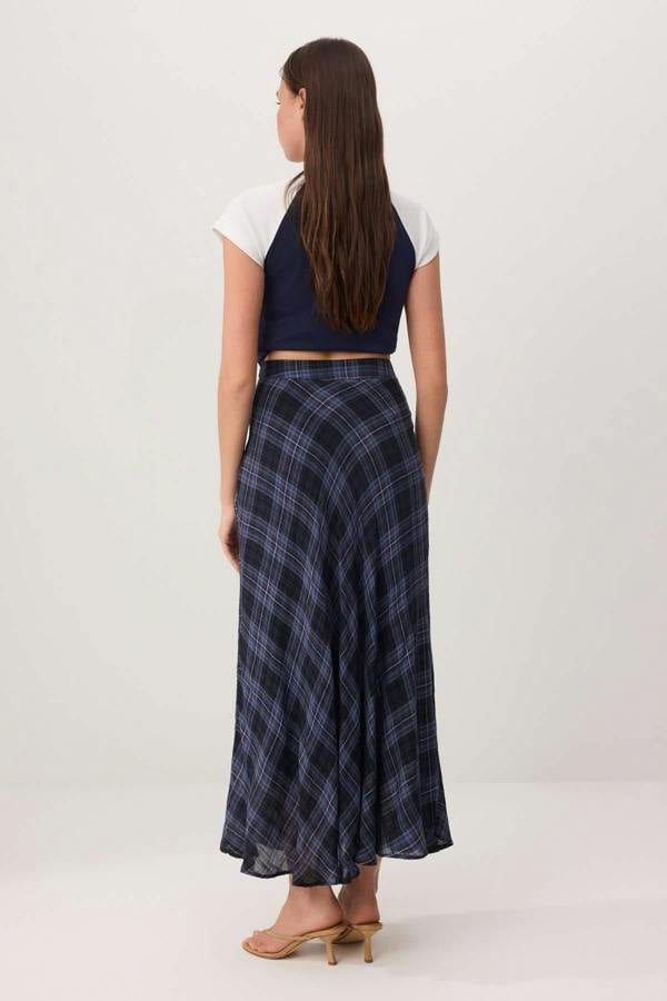 High Waist A-Line Maxi Skirt