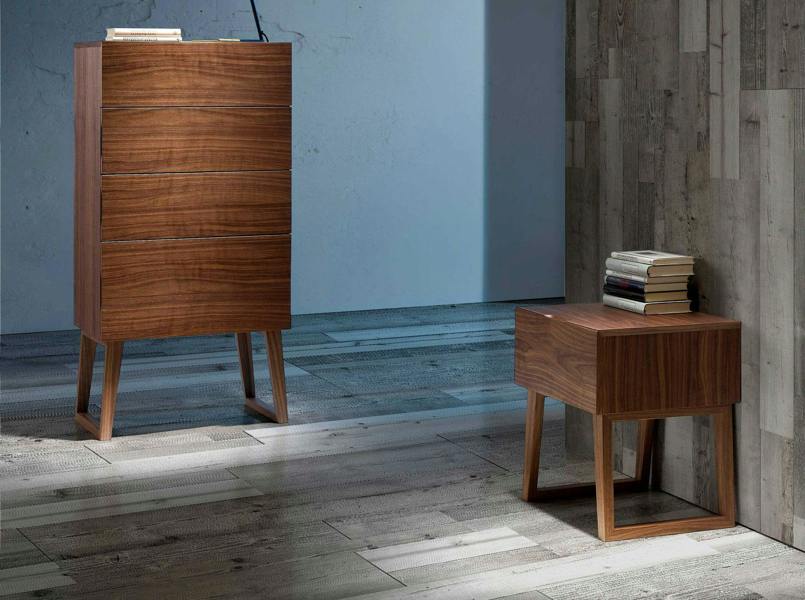Angel Cerdá Bedside Table Walnut 7005