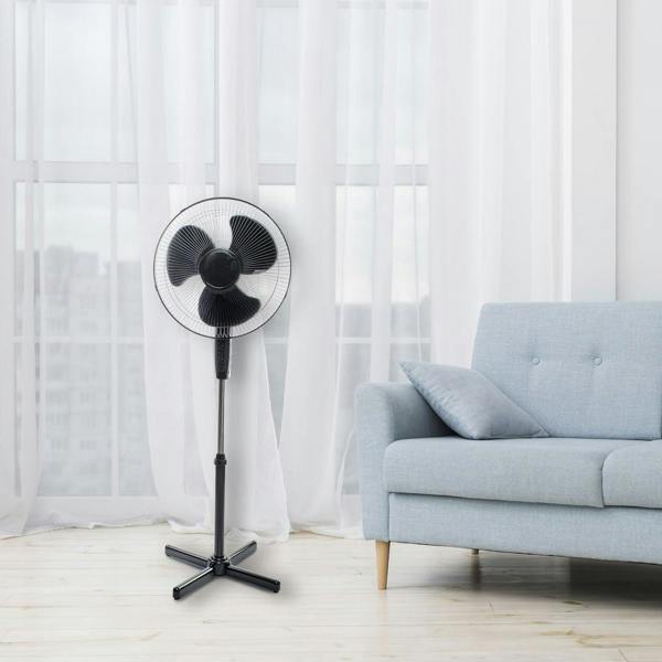 Milagro EKO-LIGHT 16'' Pedestal Fan - Black