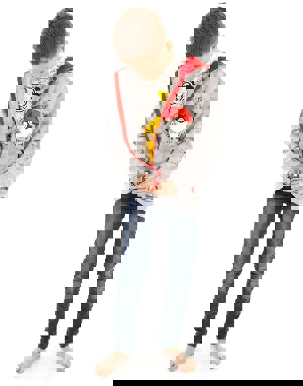 Pokemon Boys Grey Pokeball Pikachu Characters Print Hoodie