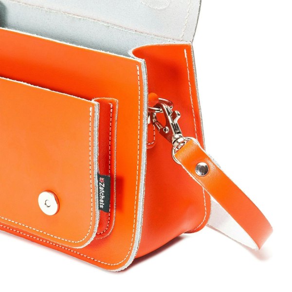 Zatchels Handmade Leather Micro Satchel - Orange