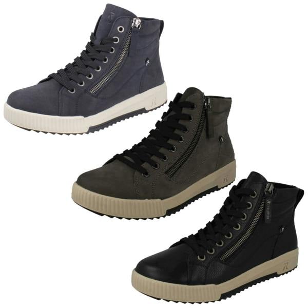 Rieker Womens Rieker Zip Up Lace Ankle Boots W0164
