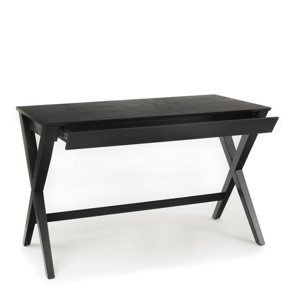 Wyld Haus Verona Black Oak Veneer Desk with Drawer