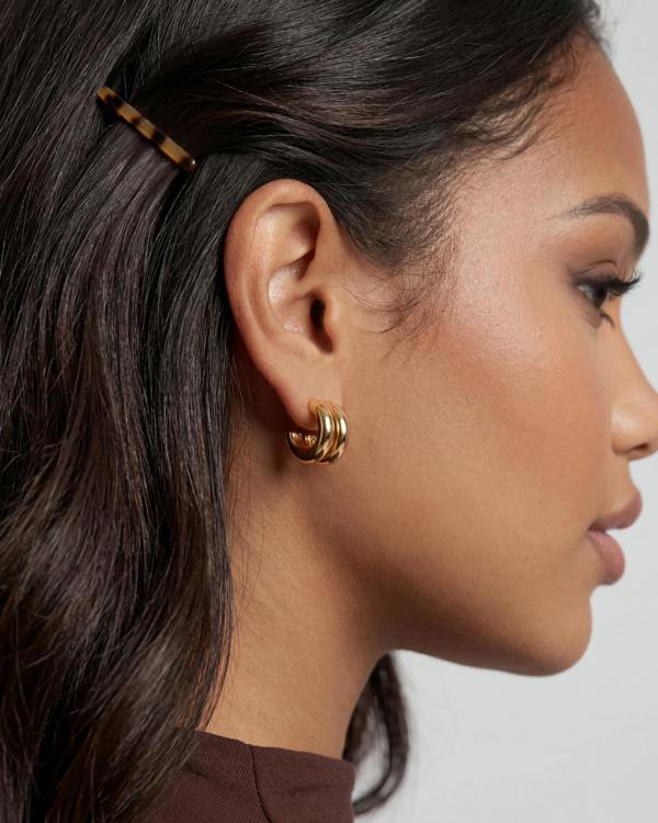 Elk & Bloom Double C 14k Gold Huggie Hoops