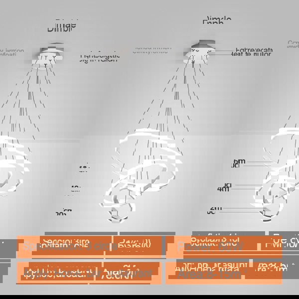 Modern LED Pendant with 3 Circle Rings - Dimmable Pendant Living and Home