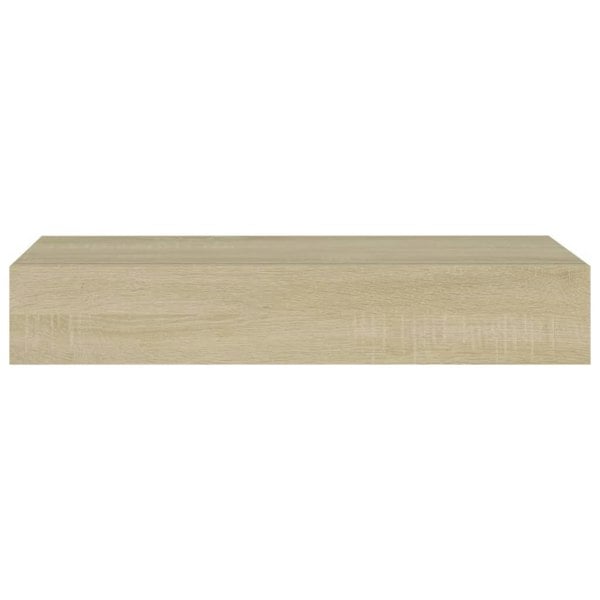 Berkfield Wall-mounted Drawer Shelves 2 pcs Oak 60x23.5x10cm MDF