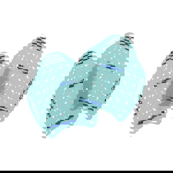 Speedo Power Plus Paddle blue swim fins with perforated design