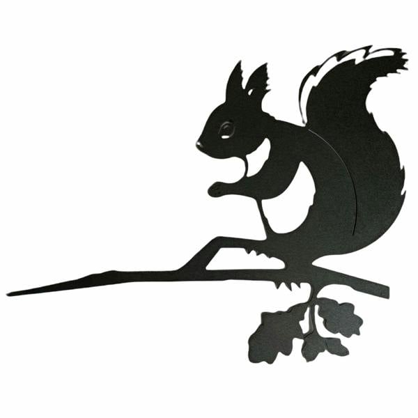 Ferncrest Trading Squirrel Silhouette Fence / Tree Garden Stake Ornament