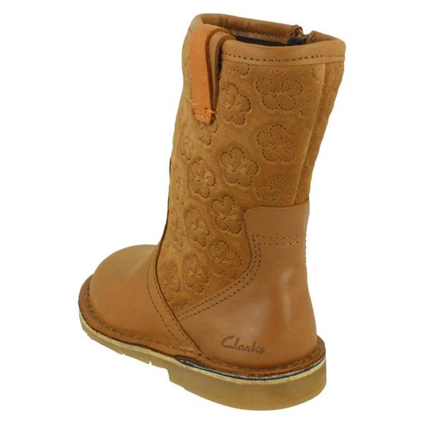 Clarks Girls Clarks Casual Mid Calf Boots Comet Pop