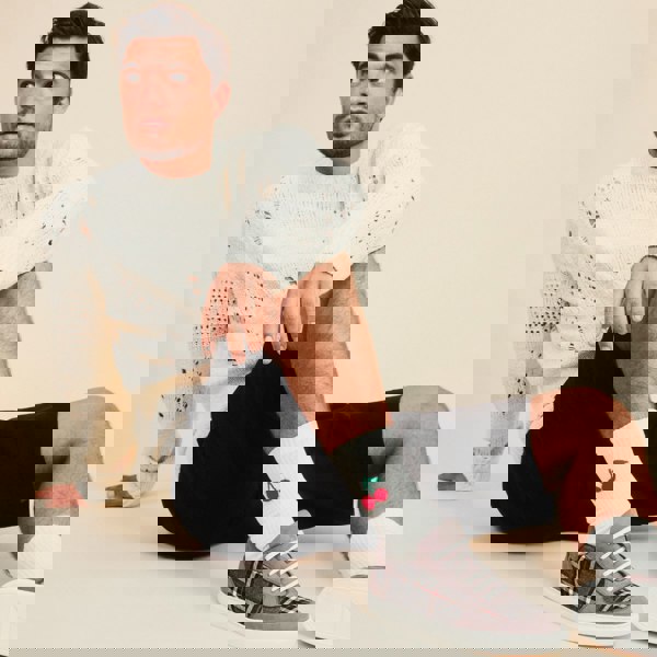 Embassy London Strada - Grey Tartan - Men's Tartan Suede & Leather Trainer