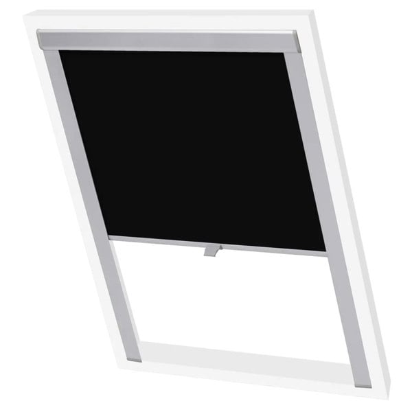 Berkfield Blackout Roller Blinds Black C02