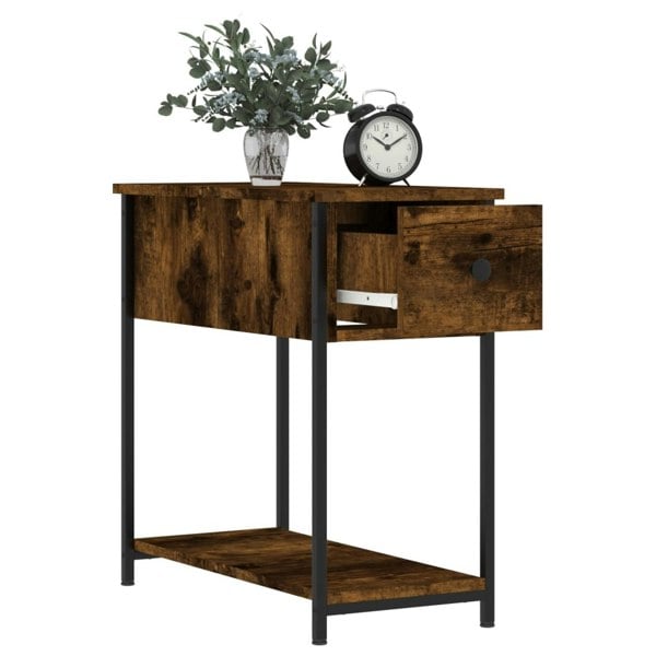Berkfield Bedside Cabinets 2 pcs Smoked Oak 30x60x60 cm Engineered Wood