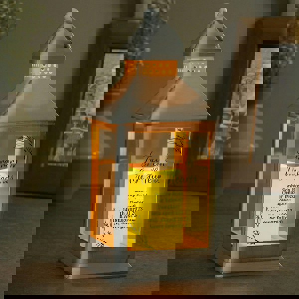 Personalised Memento Company Personalised Memorial White Lantern