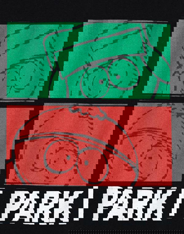 South Park Mens Black Coloured Blocks Hoodie