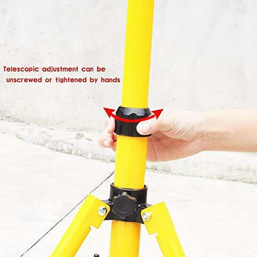 HYGRAD BUILT TO SURVIVE HYGRAD® Floodlight Tripod Stand, Twin Head -Could Mount 1 to 2 Lights, Portable Telescopic Outdoor Lamp Stand 160cm