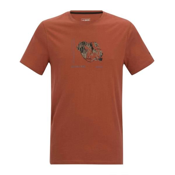 Regatta Mens Breezed Mountain Flow T-Shirt - Brick - 
